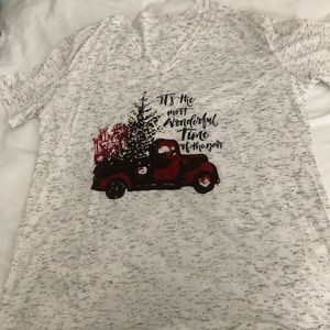 Holiday v-necked t-shirt